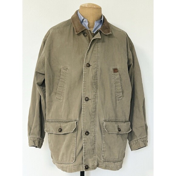 Chaps Other - Vintage Chaps Ralph Lauren Light Brown Chore Coat Jacket Corduroy Collar Large